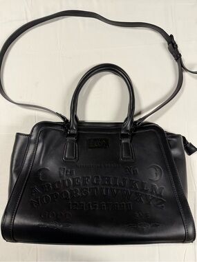 Blackcraft Cult Ouija Large Satchel Black Gothic Witchy Crossbody Purse